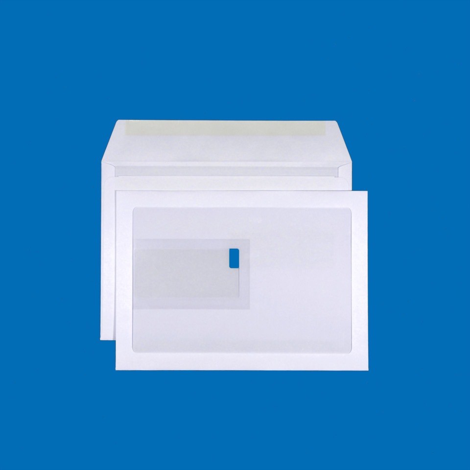 C5 Couvert, Fenster rechts, gummiert, Ultraweiss FSC – Mettler Couvert