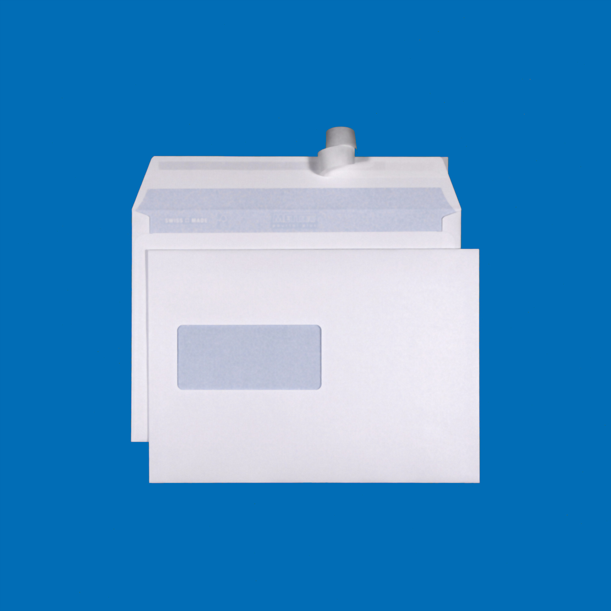 C5 Couvert, Fenster links, haftklebend, Ultraweiss FSC – Mettler Couvert