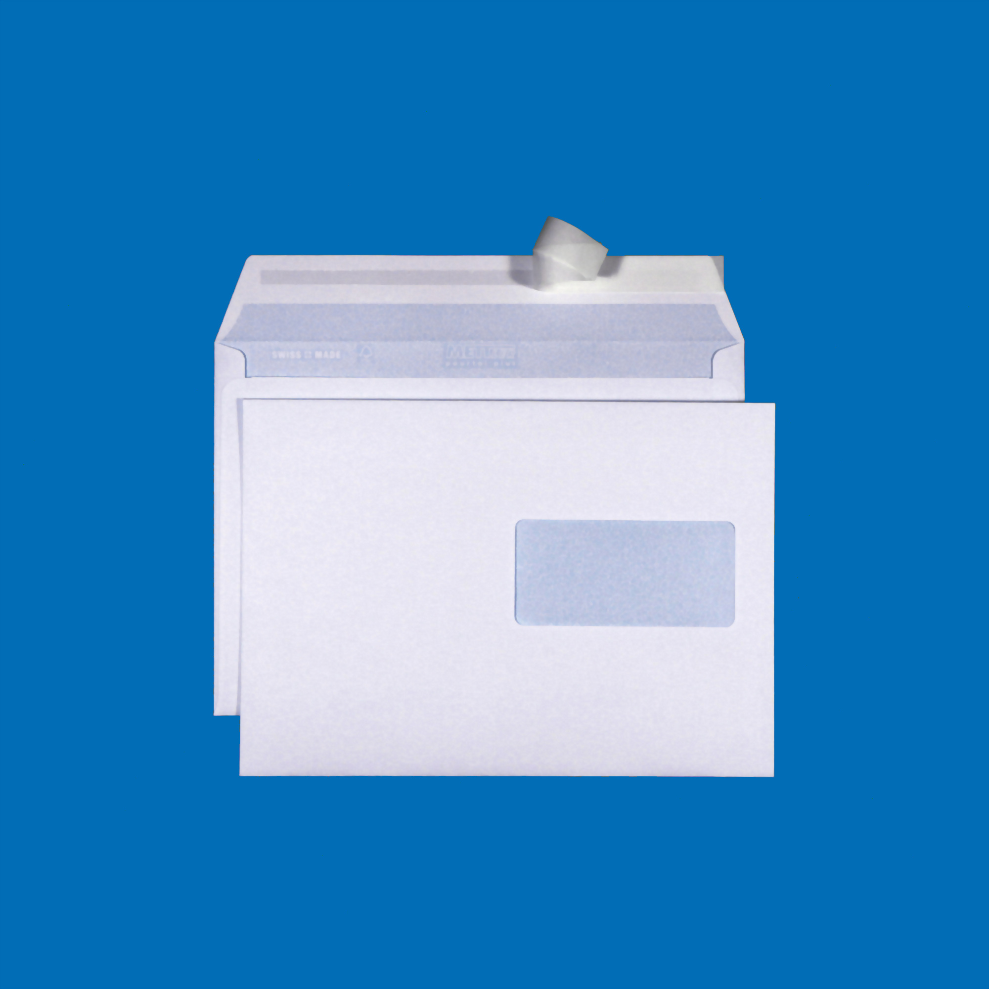 C5 Couvert, Fenster rechts, haftklebend, Ultraweiss FSC – Mettler Couvert
