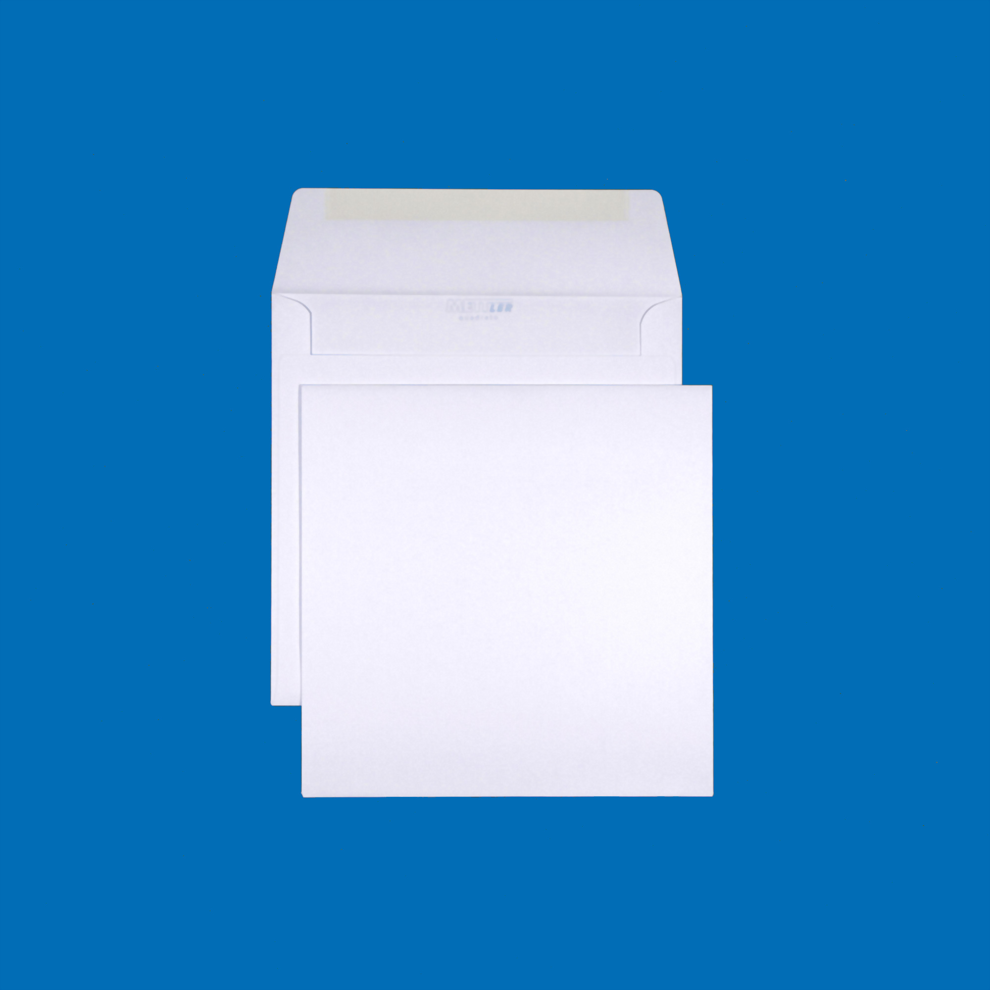 Couvert quadratisch 175 x 175mm, ohne Fenster, gummiert, Ultraweiss FSC – Mettler Couvert