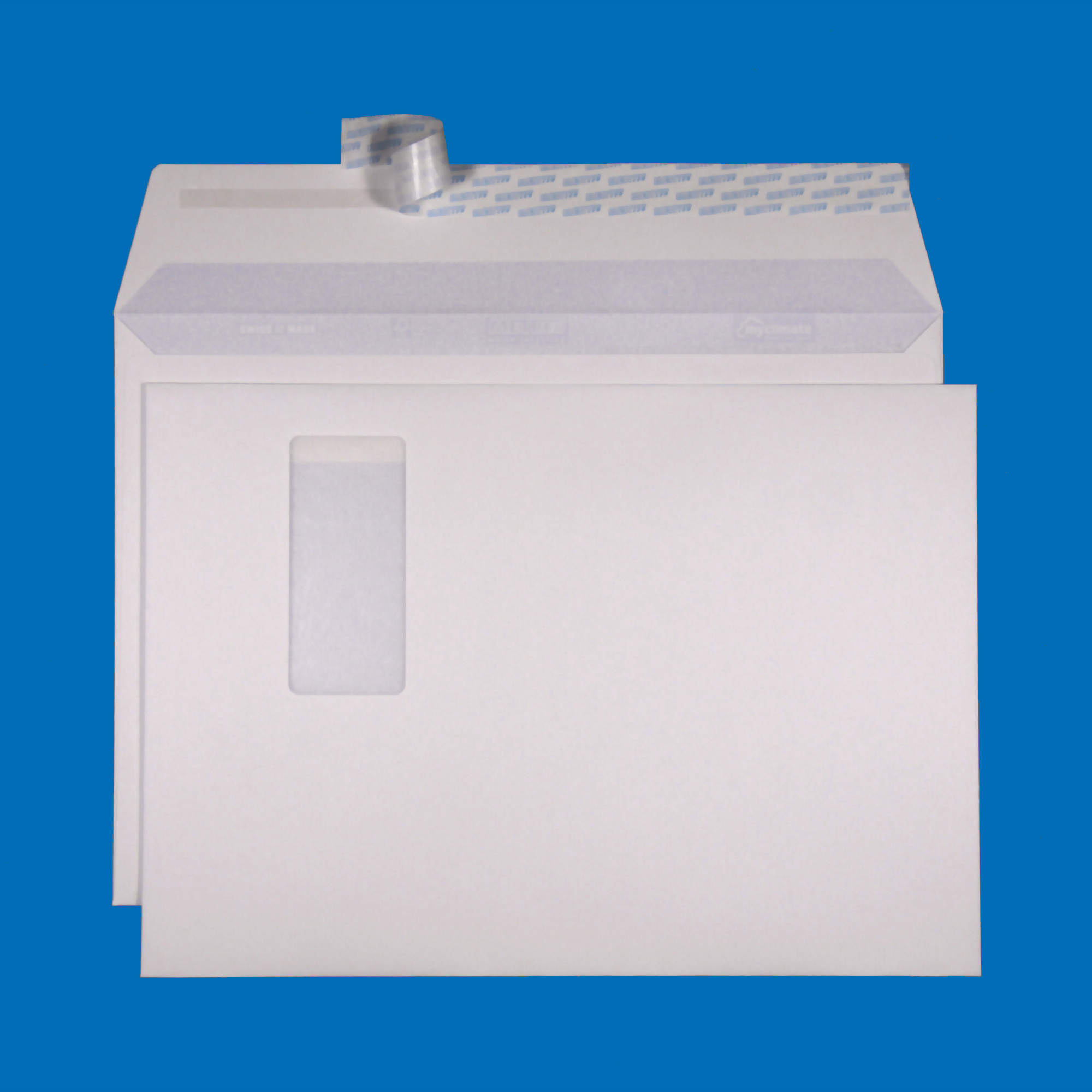 C4 Couvert, Fenster rechts, haftklebend, Recycling mit Blauem Engel – Mettler Couvert