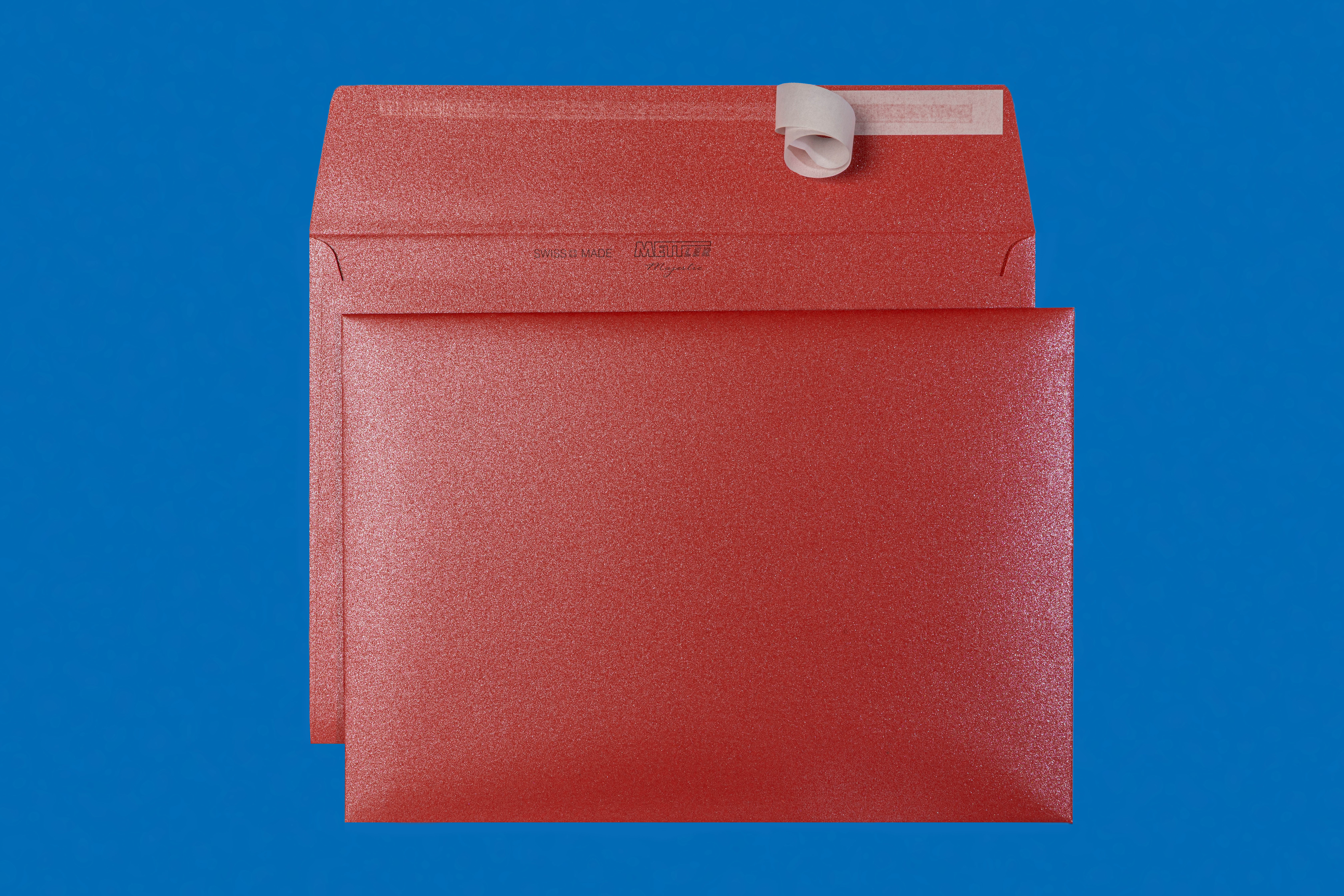 C5 Couvert metallic Emperor Red, ohne Fenster, haftklebend (100 Stk.) – Mettler Couvert