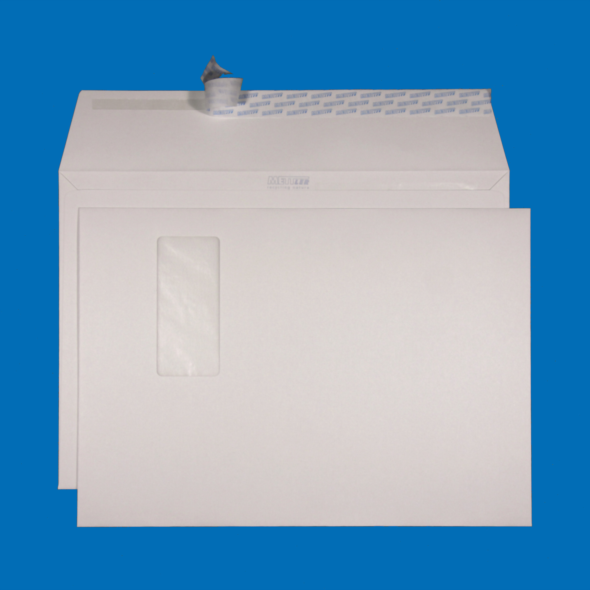 C4 Couvert, Fenster rechts, haftklebend, Recycling mit Blauem Engel – Mettler Couvert