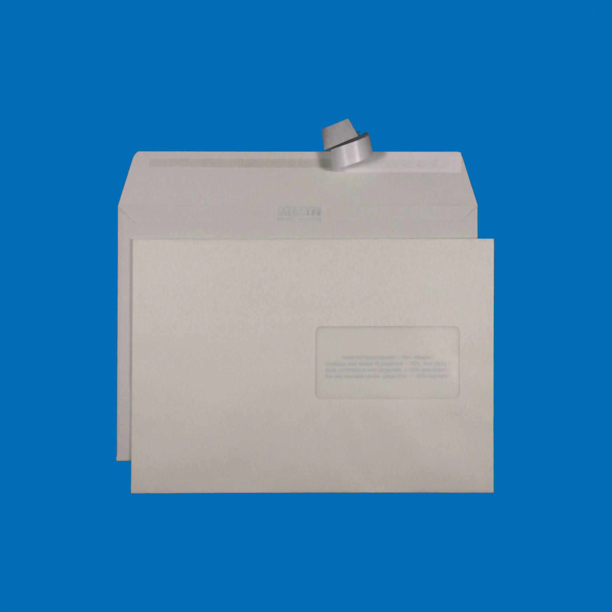 B5 Couvert, Fenster rechts, haftklebend, Recycling mit Blauem Engel – Mettler Couvert