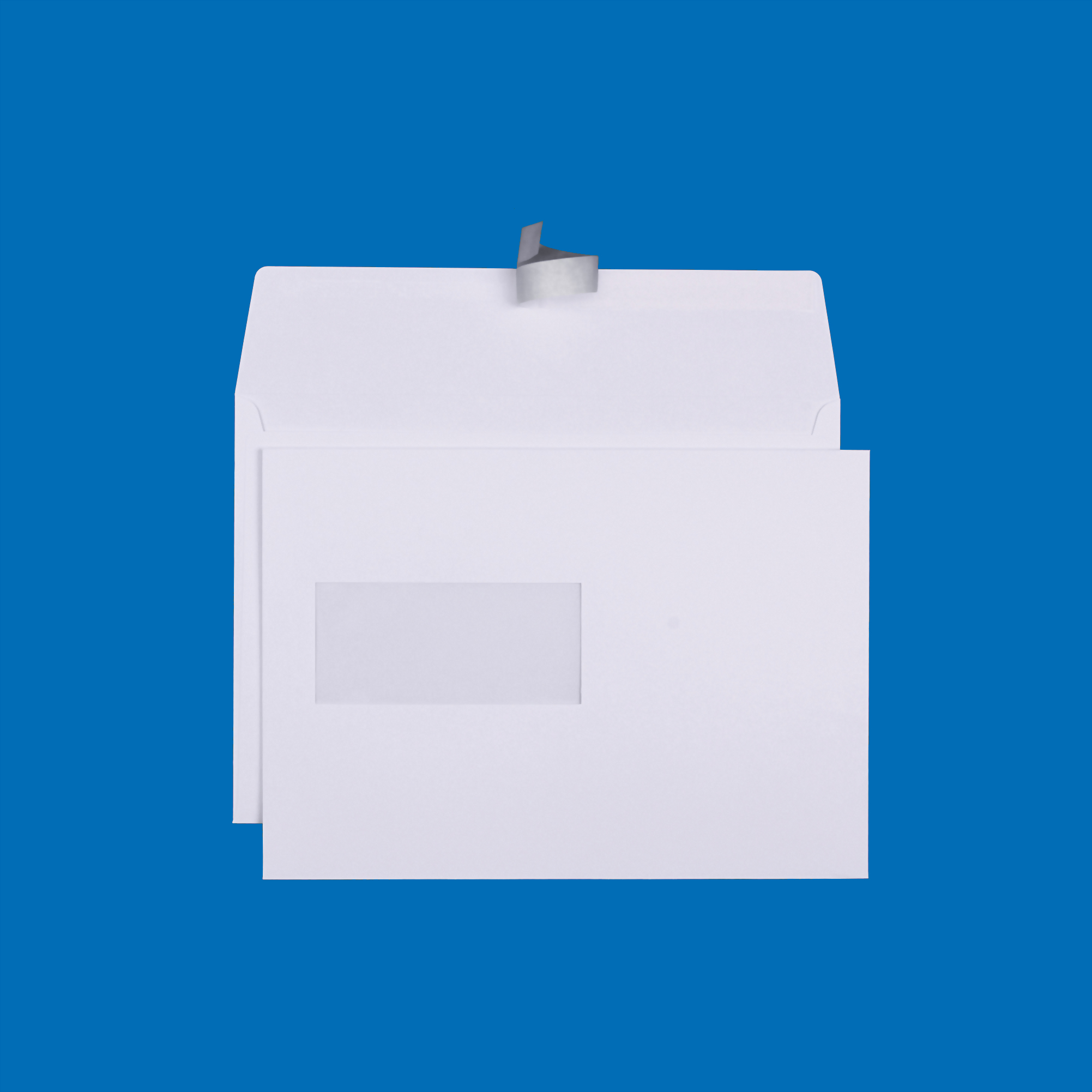 C5 Couvert, Fenster links, haftklebend, Ultraweiss FSC – Mettler Couvert