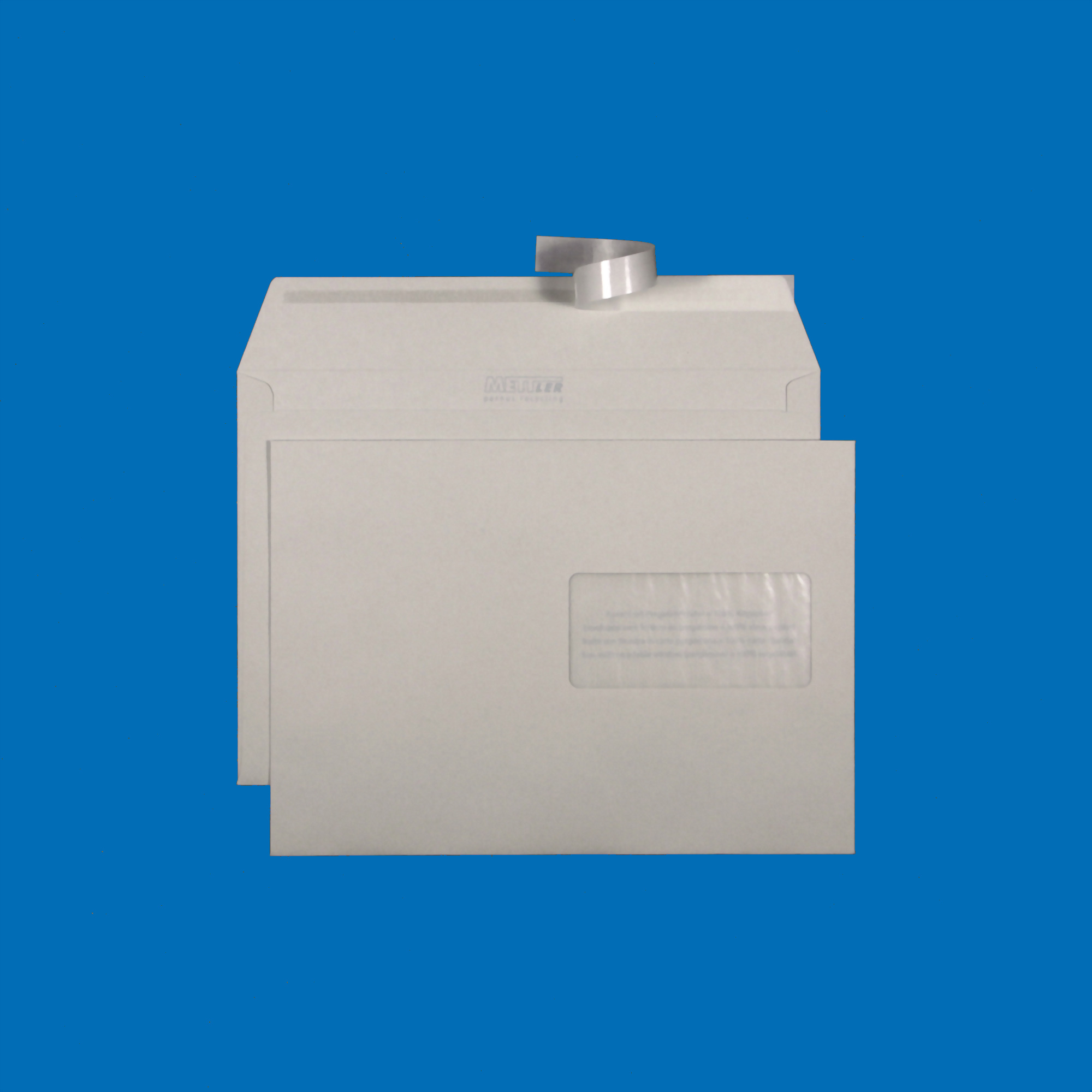 C5 Couvert, Fenster rechts, haftklebend, Recycling mit Blauem Engel – Mettler Couvert