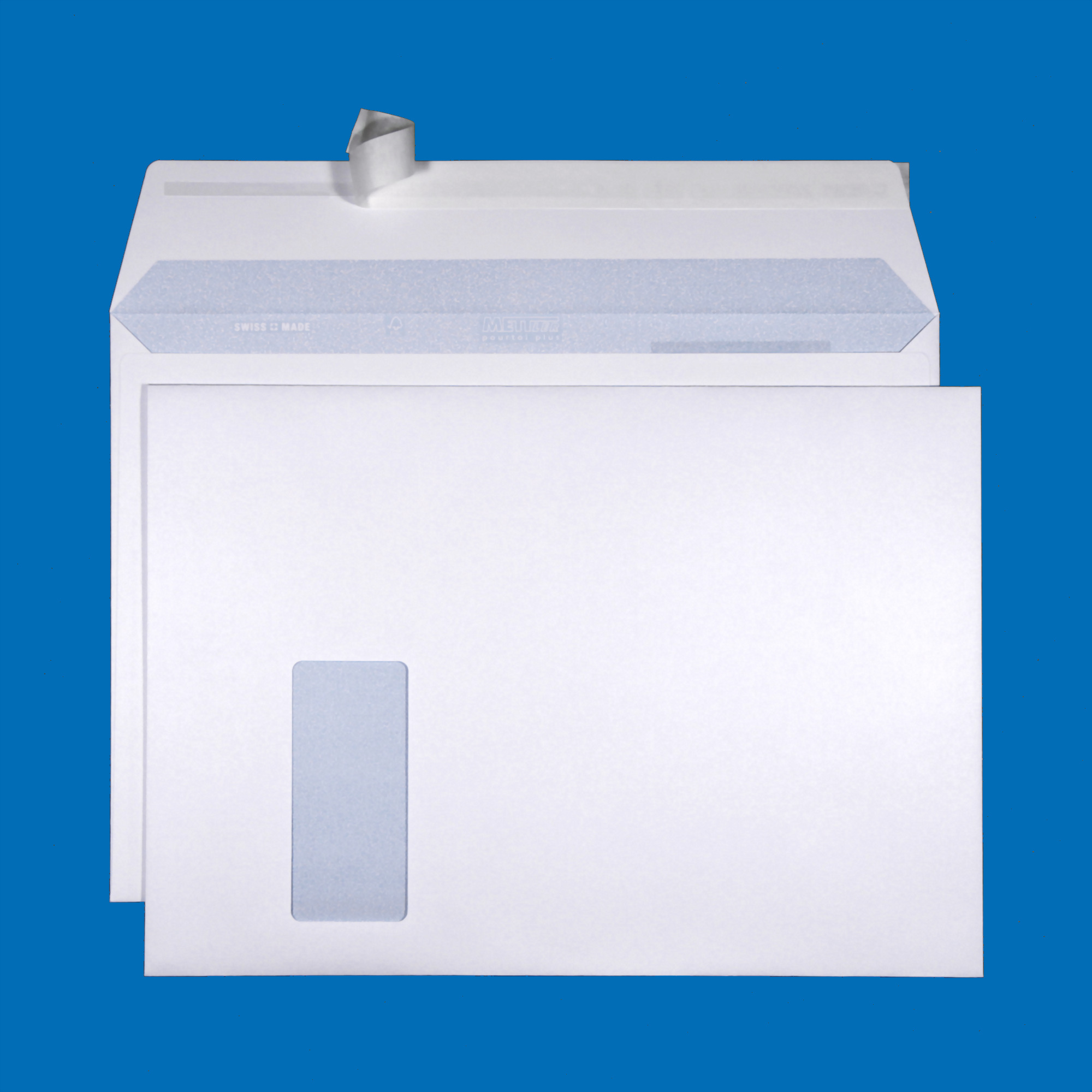 C4 Couvert, Fenster links, haftklebend, Ultraweiss FSC – Mettler Couvert